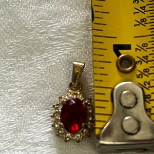 Simulated Ruby Pendant